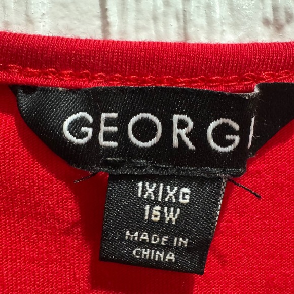 Georgi Red Sequin Tank Top Sleeveless Sparkle Plus‎ Size 1X 16W - Picture 3 of 5